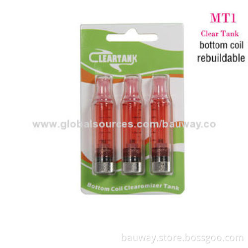 Electronic cigarette clearomizers, 2ml capacity, bottom coil replaceable